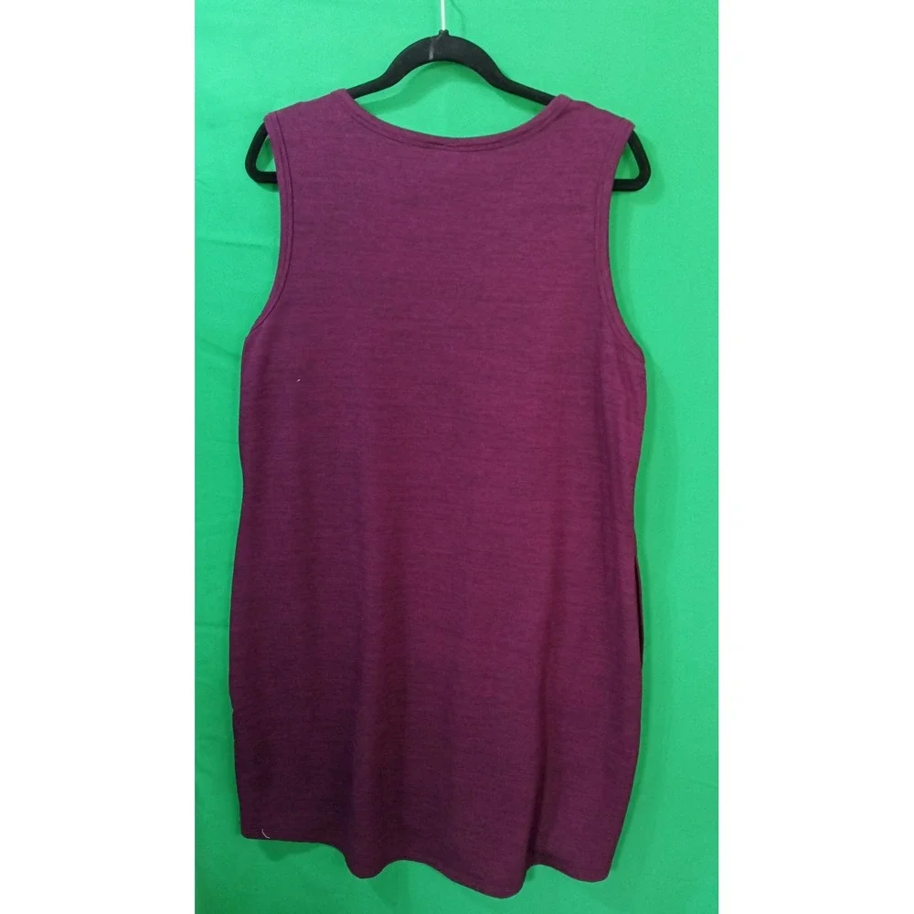 $30 EUC 32 DEGREES short sleeve dress‎ XL purple heathered pockets active tank